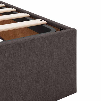 Struttura del letto Marrone scuro 100 x 200 cm Tessuto
