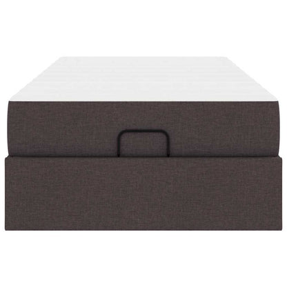 Struttura del letto Marrone scuro 100 x 200 cm Tessuto