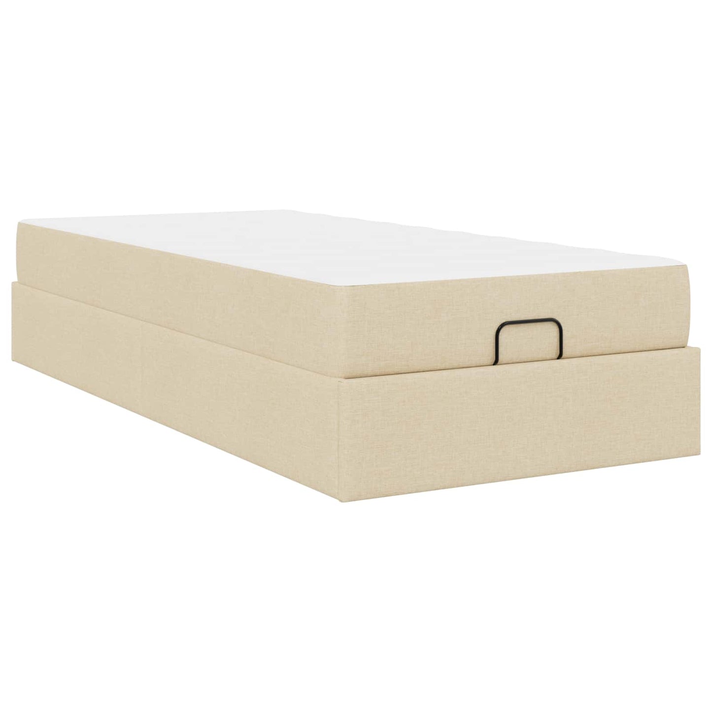 Struttura letto con materasso con materasso 2 pcs Crema Tessuto