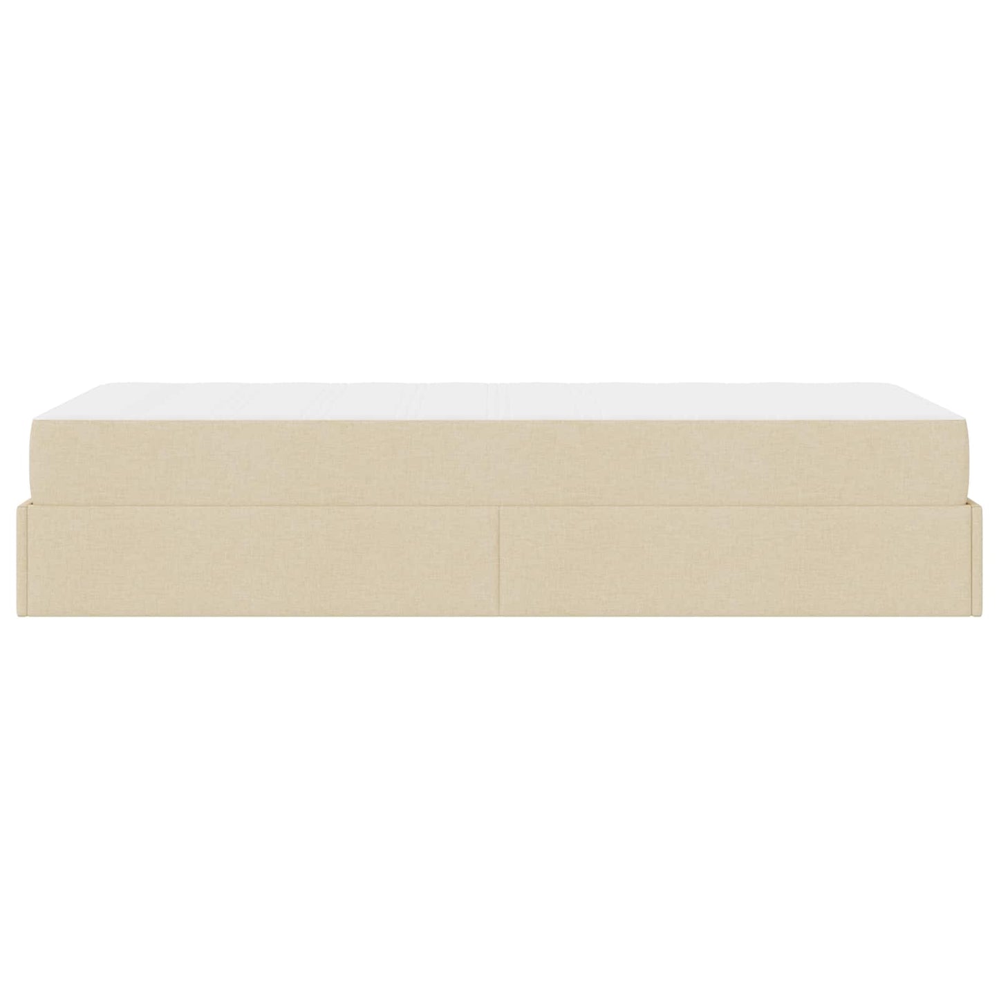 Struttura letto con materasso con materasso 2 pcs Crema Tessuto