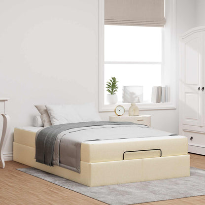 Struttura letto con materasso 2 pcs Crema Tessuto | homemem39