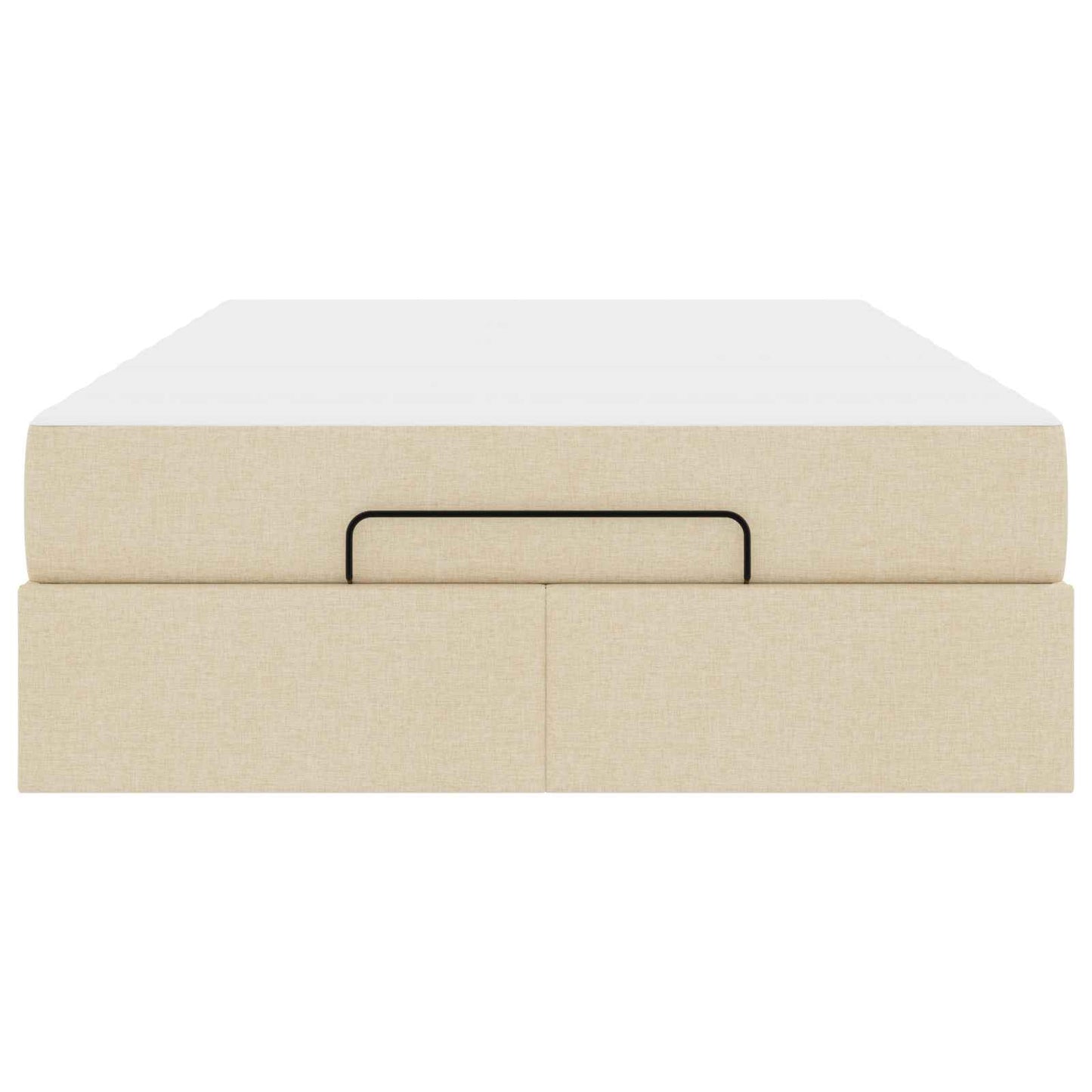 Struttura letto con materasso con materasso 2 pcs Crema Tessuto