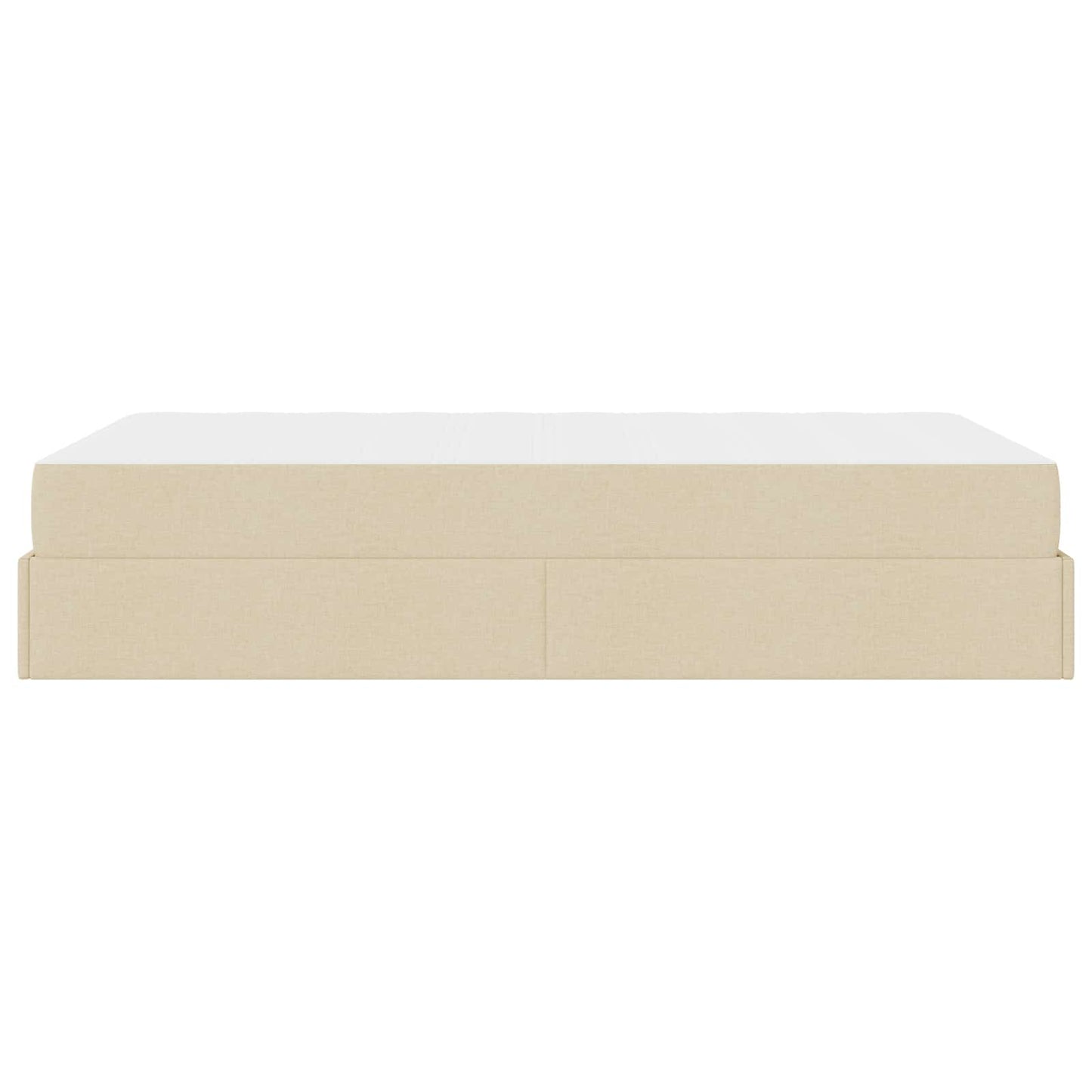 Struttura letto con materasso con materasso 2 pcs Crema Tessuto