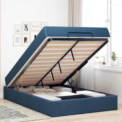 Struttura letto con materasso 2 pcs Blu Tessuto | homemem39
