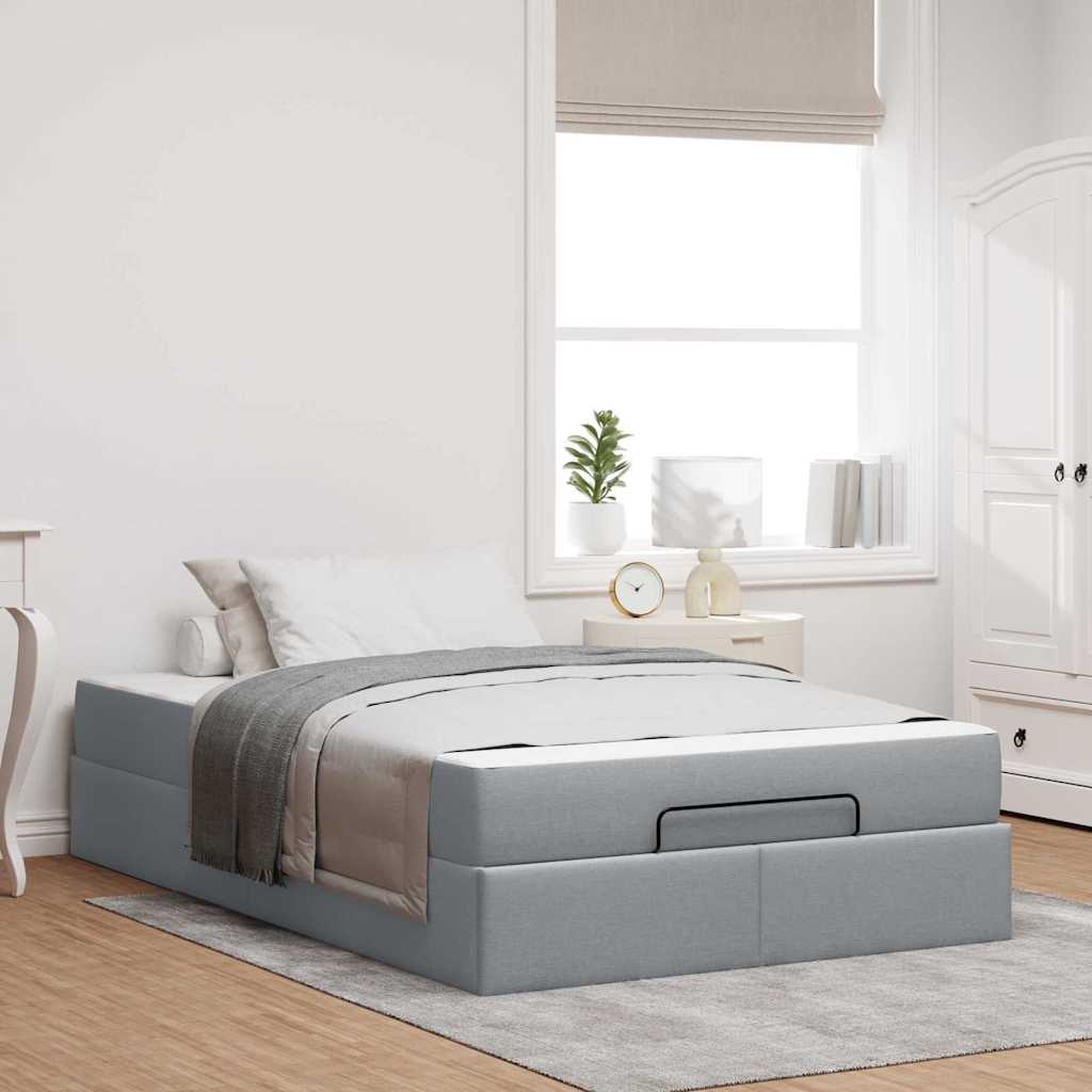 Struttura del letto Grigio chiaro 120 x 200 cm Tessuto - homemem39