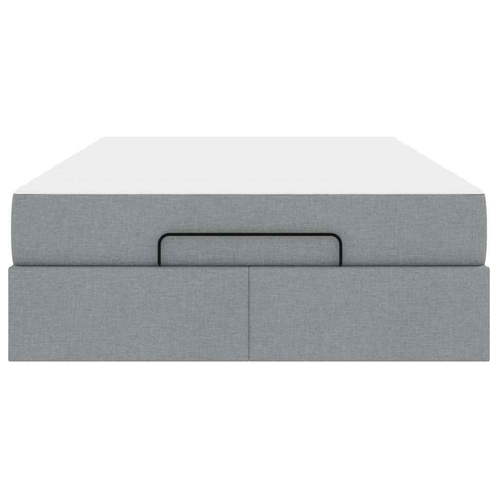 Struttura del letto Grigio chiaro 120 x 200 cm Tessuto - homemem39