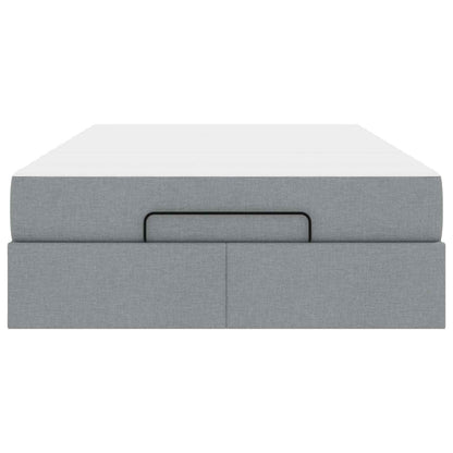 Struttura letto con materasso 2 pcs Grigio chiaro Tessuto