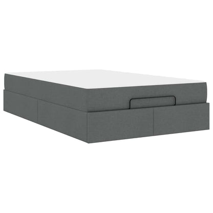 Struttura del letto Grigio scuro 120 x 200 cm Tessuto