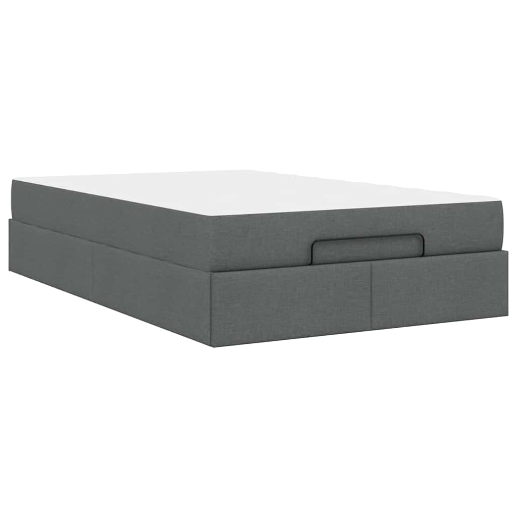 Struttura del letto Grigio scuro 120 x 200 cm Tessuto