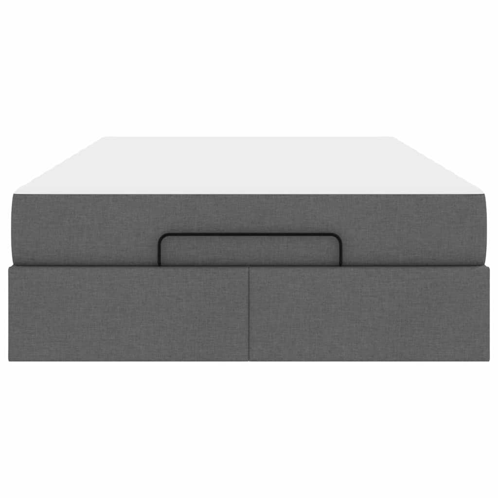 Struttura del letto Grigio scuro 120 x 200 cm Tessuto