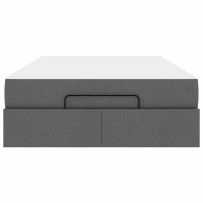 Struttura del letto Grigio scuro 120 x 200 cm Tessuto