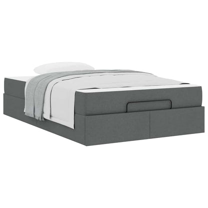 Struttura del letto Grigio scuro 120 x 200 cm Tessuto