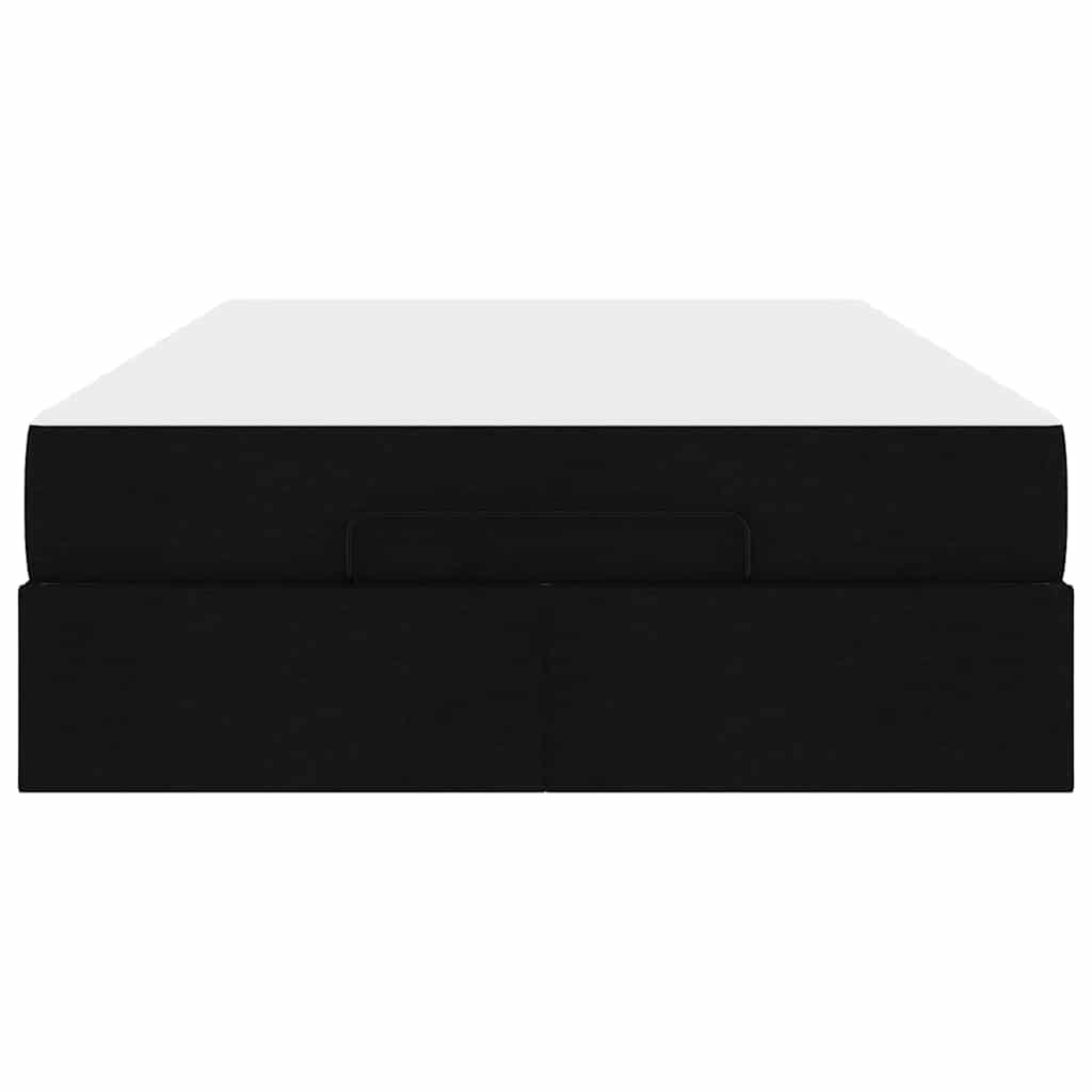 Struttura del letto con materasso Nero 120 x 200 cm Tessuto - homemem39