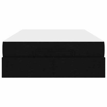 Struttura del letto con materasso Nero 120 x 200 cm Tessuto - homemem39