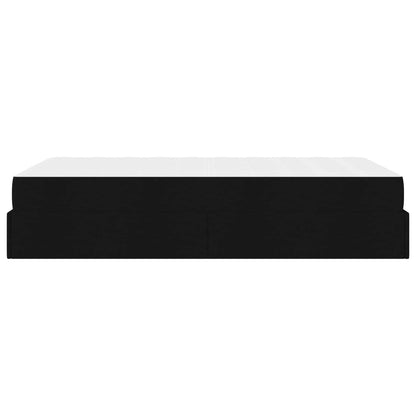 Struttura letto con materasso con materasso 2 pcs Nero Tessuto