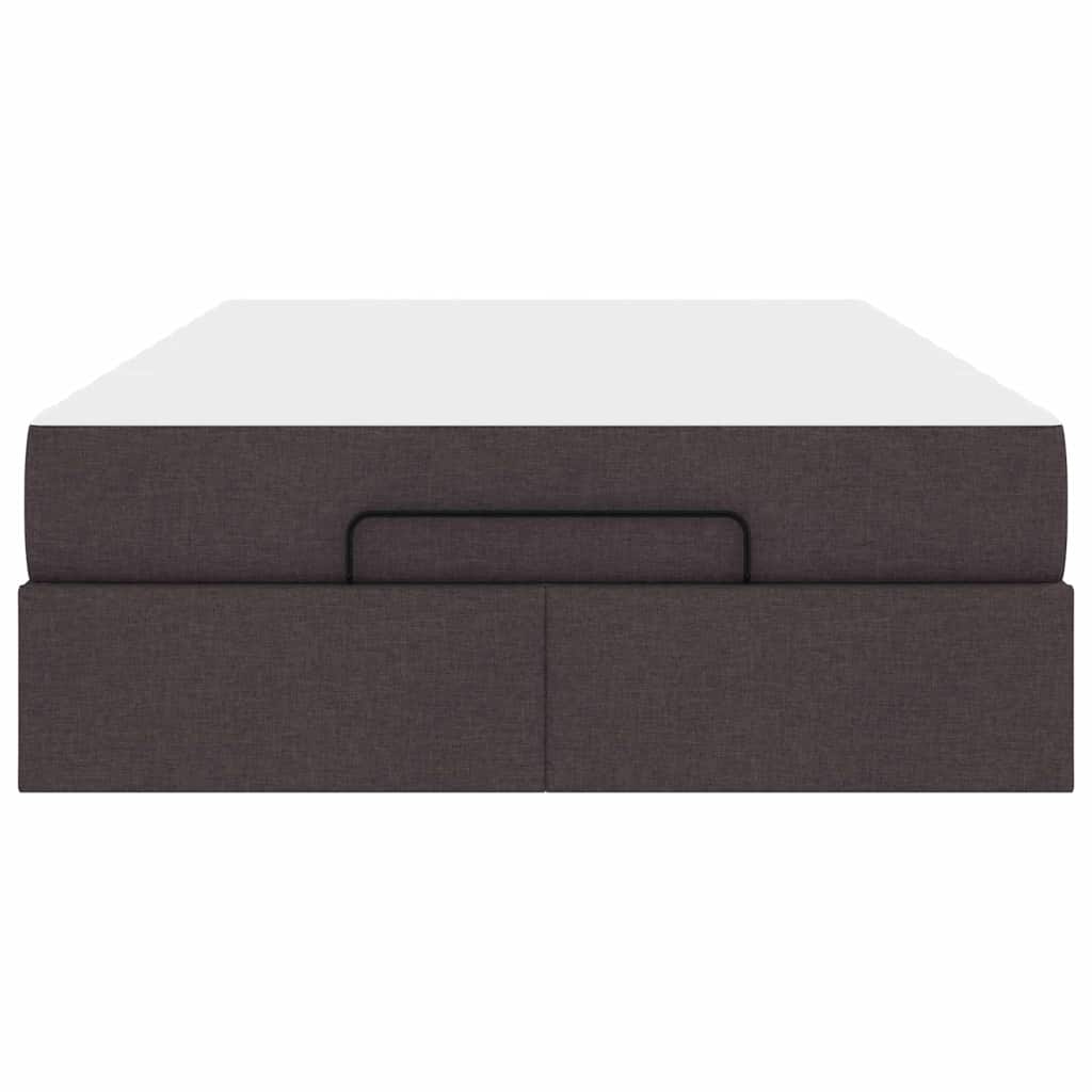 Struttura del letto Marrone scuro 120 x 200 cm Tessuto - homemem39