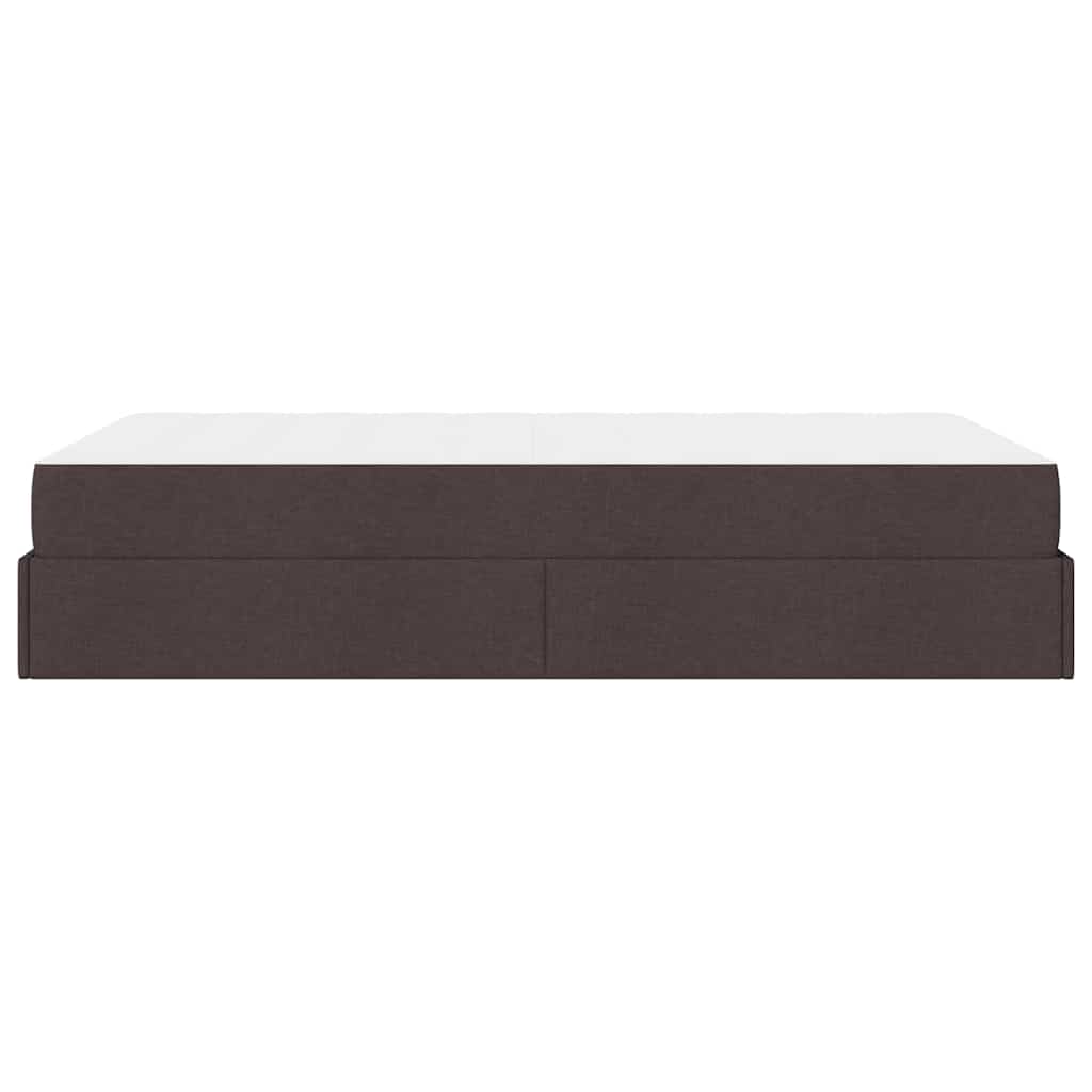 Struttura del letto Marrone scuro 120 x 200 cm Tessuto - homemem39