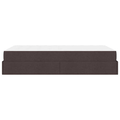 Struttura del letto Marrone scuro 120 x 200 cm Tessuto - homemem39