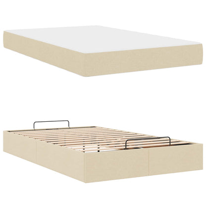 Struttura letto con materasso 2 pcs Crema Tessuto | homemem39