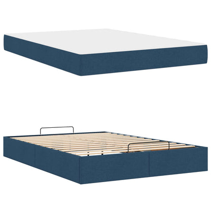 Struttura letto con materasso 2 pcs Blu Tessuto | homemem39