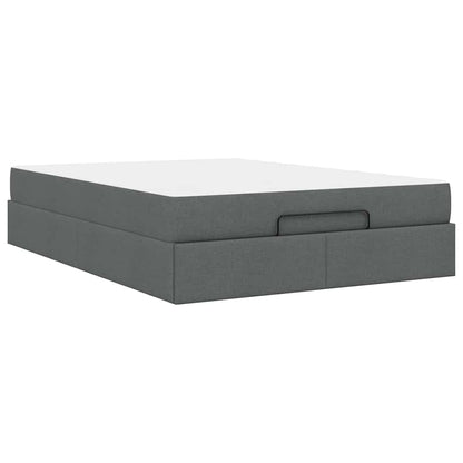 Struttura del letto Grigio scuro 140 x 200 cm Tessuto