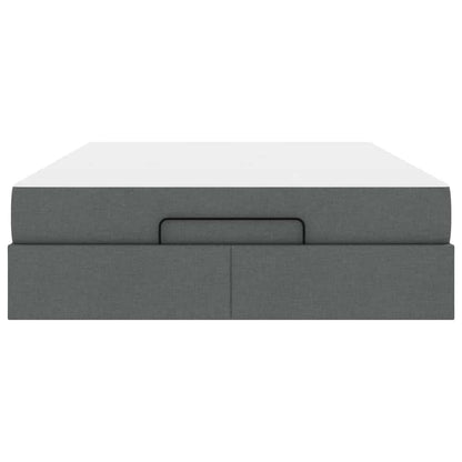 Struttura del letto Grigio scuro 140 x 200 cm Tessuto