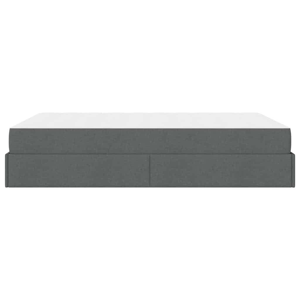 Struttura del letto Grigio scuro 140 x 200 cm Tessuto