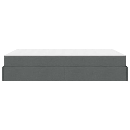 Struttura del letto Grigio scuro 140 x 200 cm Tessuto