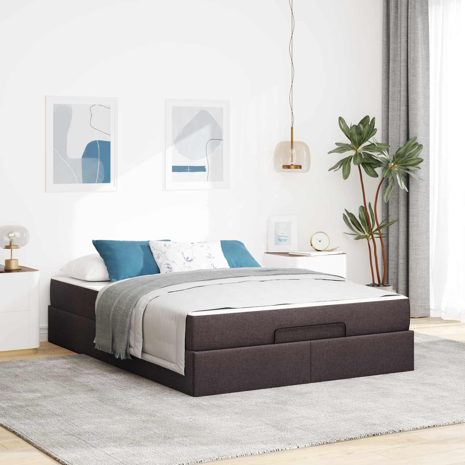 Struttura letto con materasso 2 pz Tanno Tessuto | homemem39