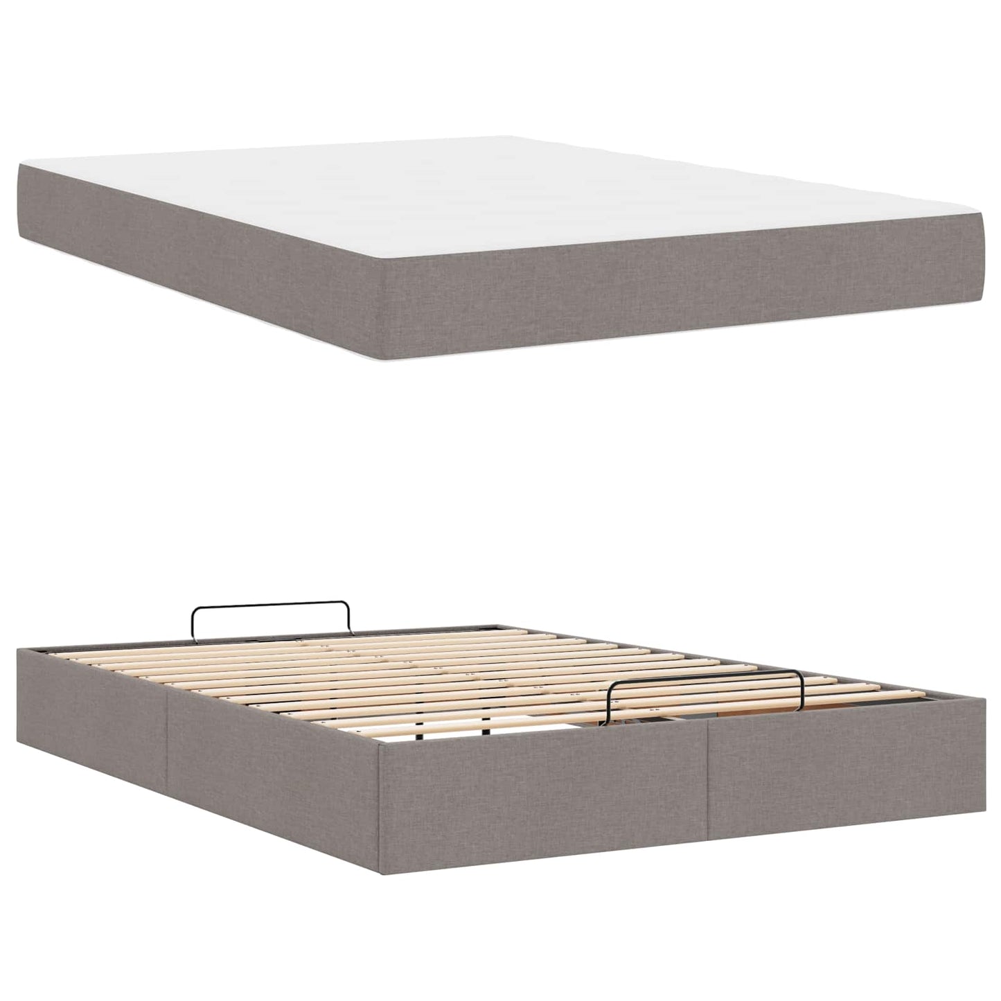 Struttura letto con materasso con materasso 2 pcs Talpa Tessuto