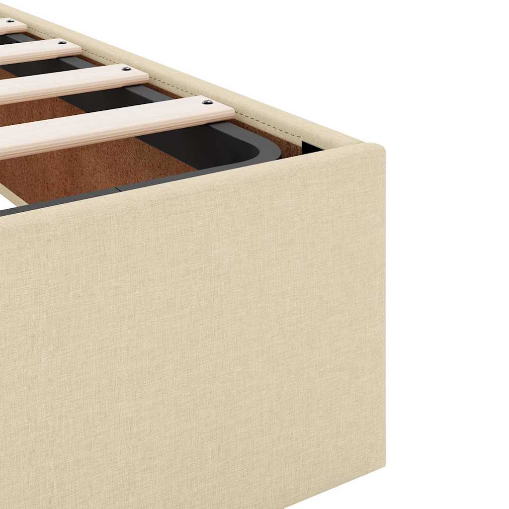 Struttura del letto Crema 140 x 200 cm Tessuto - homemem39