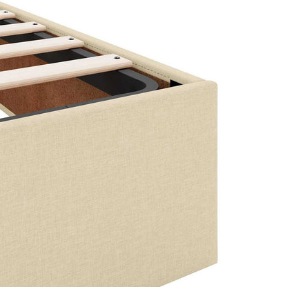 Struttura del letto Crema 140 x 200 cm Tessuto - homemem39