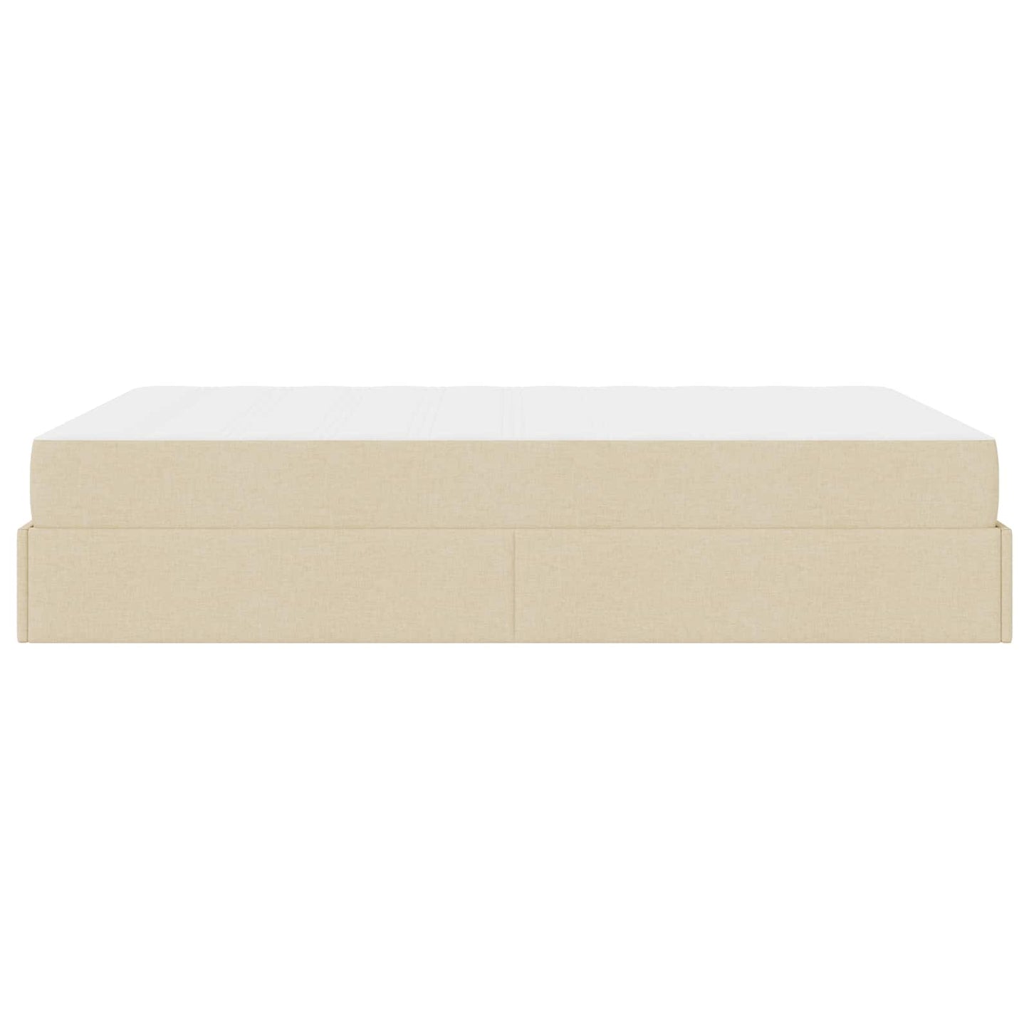 Struttura letto con materasso con materasso 2 pcs Crema Tessuto