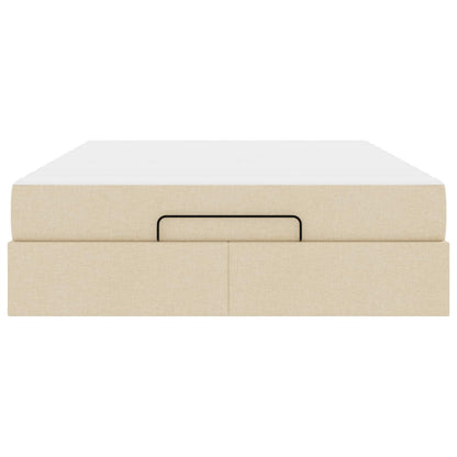 Struttura letto con materasso 2 pcs Crema Tessuto | homemem39