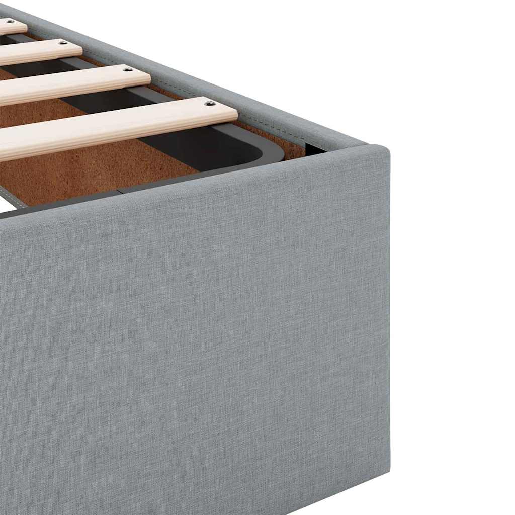 Struttura del letto Grigio chiaro 180 x 200 cm Tessuto