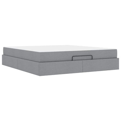 Struttura del letto Grigio chiaro 180 x 200 cm Tessuto