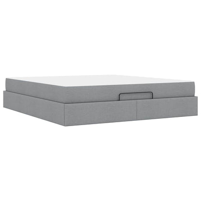 Struttura del letto Grigio chiaro 180 x 200 cm Tessuto