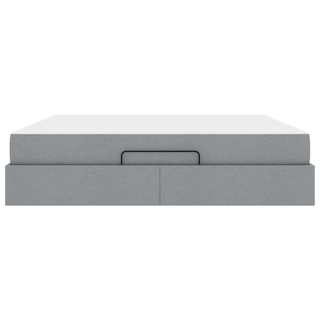 Struttura del letto Grigio chiaro 180 x 200 cm Tessuto