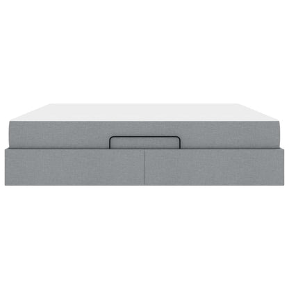 Struttura letto con materasso 2 pcs Grigio chiaro Tessuto | homemem39