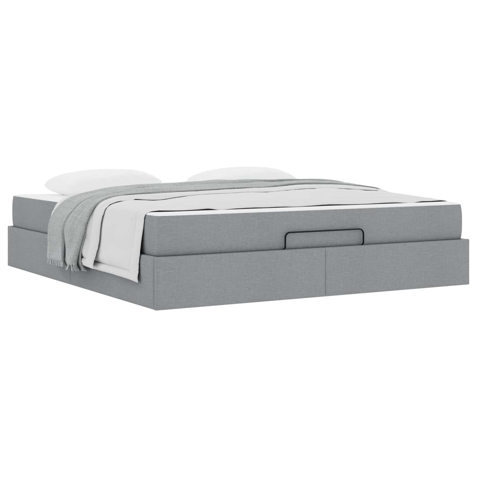 Struttura letto con materasso 2 pcs Grigio chiaro Tessuto | homemem39