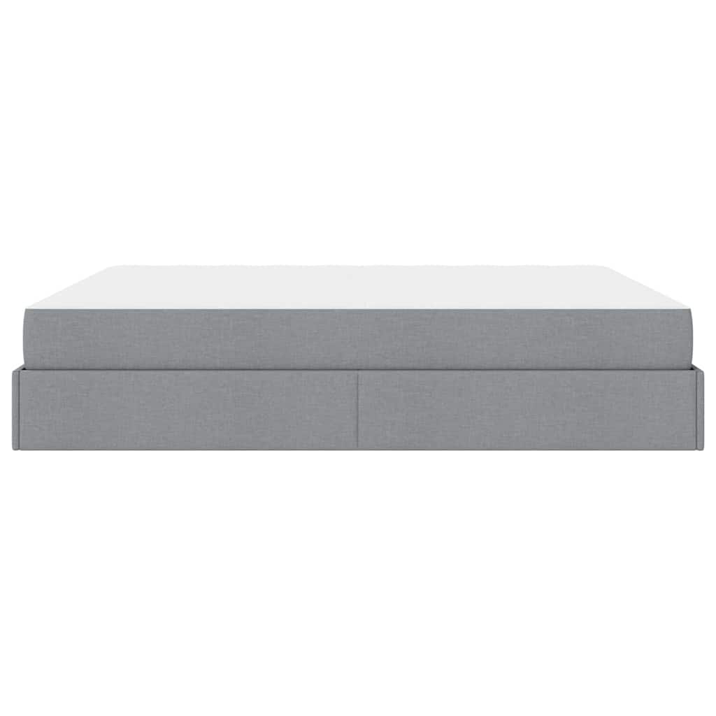 Struttura del letto Grigio chiaro 180 x 200 cm Tessuto