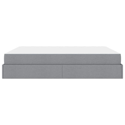 Struttura del letto Grigio chiaro 180 x 200 cm Tessuto