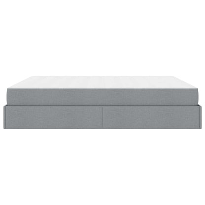 Struttura letto con materasso 2 pcs Grigio chiaro Tessuto