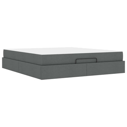Struttura letto con materasso 2 pcs Grigio Sfumato Tessuto | homemem39