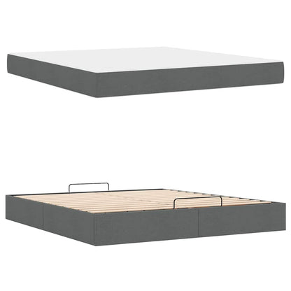 Struttura del letto Grigio scuro 180 x 200 cm Tessuto - homemem39