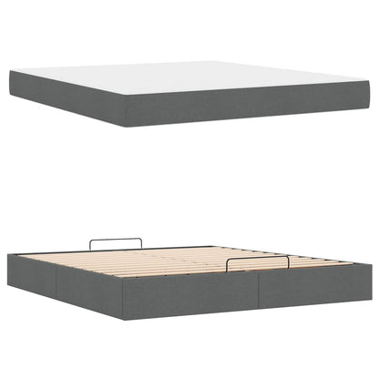 Struttura letto con materasso 2 pcs Grigio Sfumato Tessuto