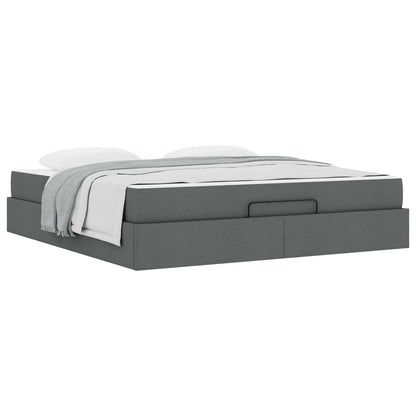 Struttura letto con materasso 2 pcs Grigio Sfumato Tessuto | homemem39