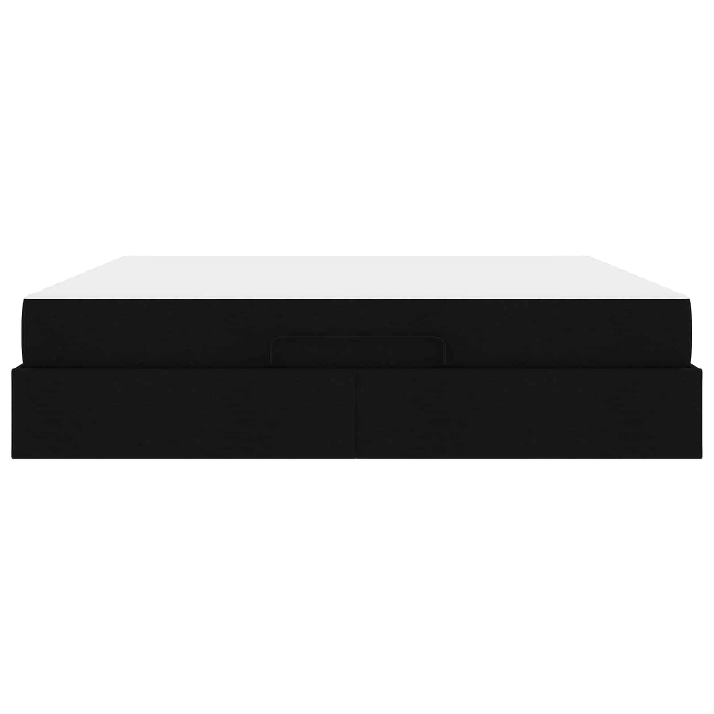 Struttura letto con materasso con materasso 2 pcs Nero Tessuto