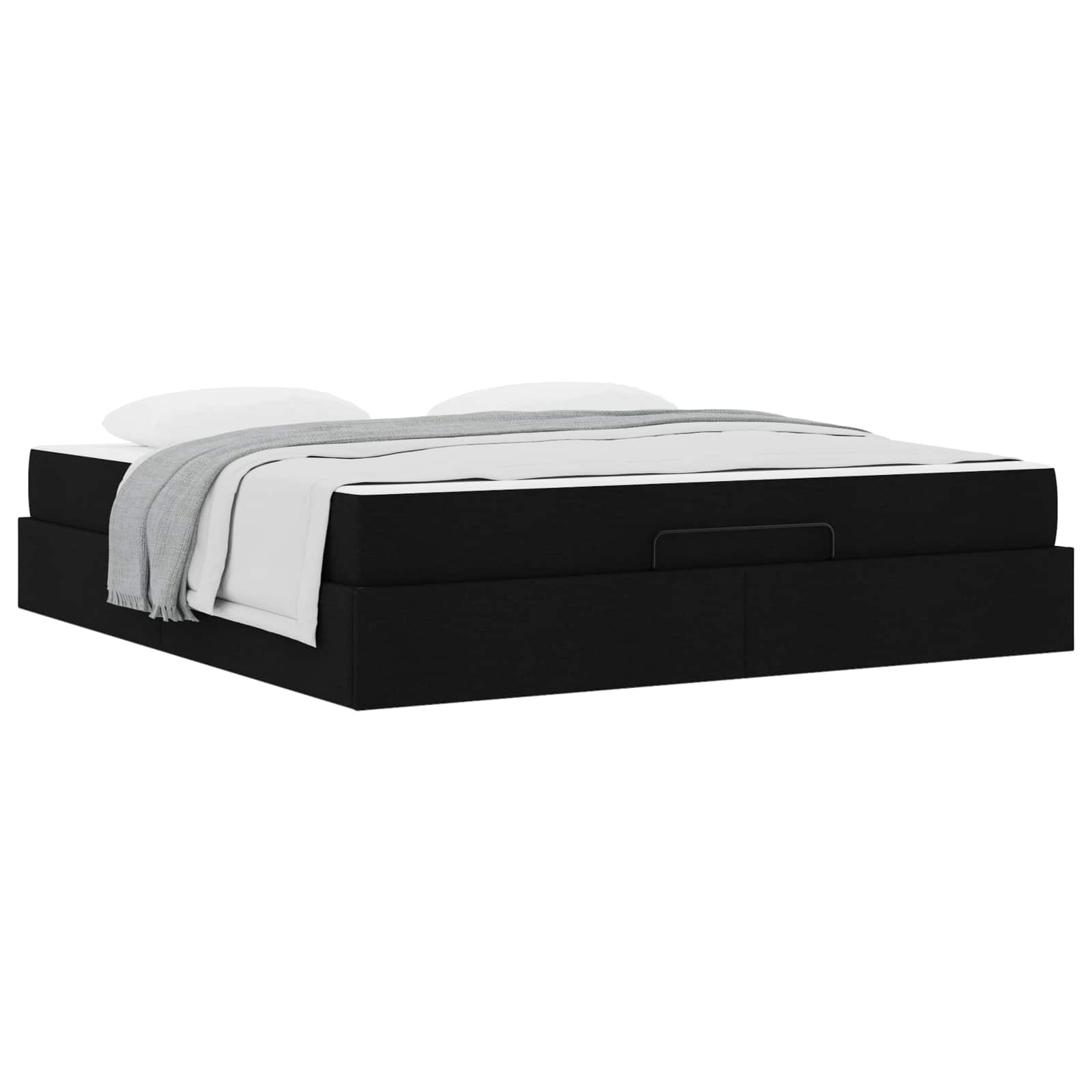 Struttura letto con materasso 2 pcs Nero Tessuto | homemem39