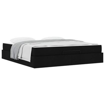 Struttura letto con materasso 2 pcs Nero Tessuto | homemem39